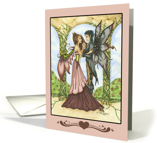 Any Occasion - Blank Note Card - Two Fairies in Love card (945749)