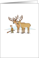 Funny Birthday, Deer Pun card