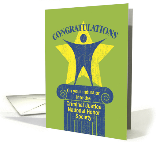 Congratulations Criminal Justice National Honor Society Inductee card