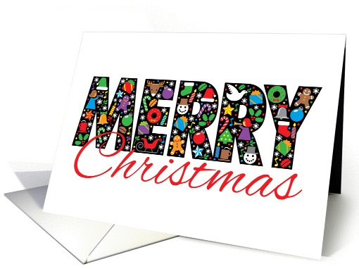 Various Christmas Symbols, Merry Christmas card (1389924)