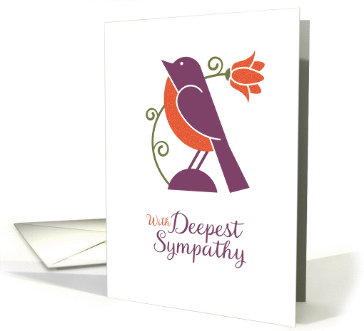 Bird and Flower, Deepest Sympathy card (1389934)