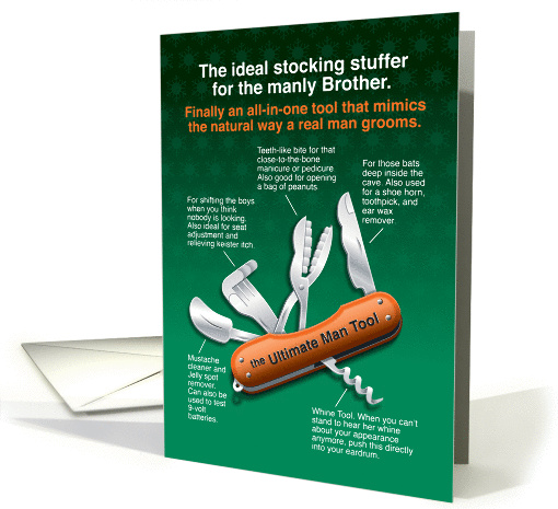Ultimate Man Tool, Funny Christmas for Brother card (1398078)