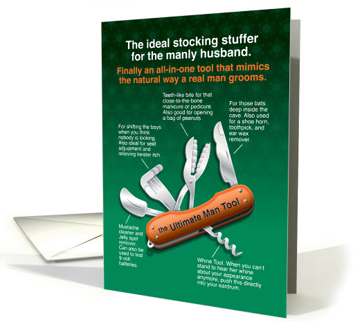 Ultimate Man Tool, Funny Christmas for Husband card (1398082)