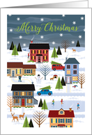 Folk Art Merry Christmas card