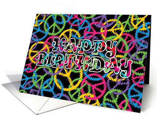 Peace Signs Happy Birthday card (1442898)