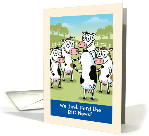 Congratulations, Job Promotion, Humorous Cow Pun card (1473266)