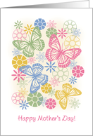 Mother’s Day Flowers and Butterflies card