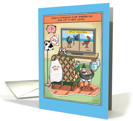 Funny Happy Birthday Barbecue card (1478714)