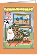 Funny Birthday Day Barbecue Man Cave card