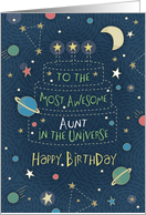 Happy Birthday Most Awesome Aunt in the Universe card