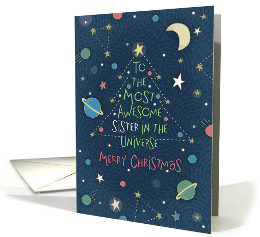 Most Awesome Sister in the Universe, Merry Christmas card (1503490)