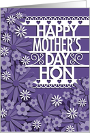 Faux Cut Paper Flowers, Mother’s Day for Hon card