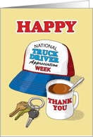National Truck Driver Appreciation Week Trucker Hat Thank You card