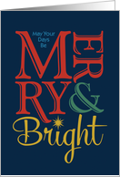 Merry and Bright, Merry Christmas card