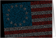 4th of July Declaration of Independence U.S. Flag card