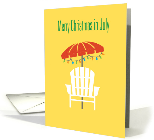 Christmas in July Beach Chair Umbrella card (1631042)