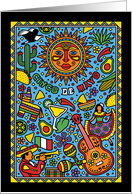 Cinco de Mayo Various Mexican Icons Collage card