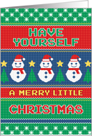 Ugly Christmas Sweater Pattern Merry Christmas card