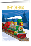 Merry Christmas North Pole Steam Train card
