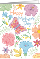 Mother’s Day Flowers and Butterfly card