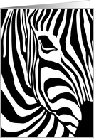 Black and White Zebra Art Blank Inside card