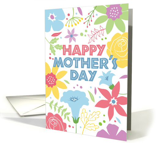 Mothers Day Various Hand Drawn Flowers card (1740192)