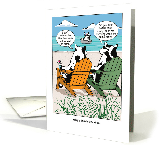 Happy Birthday Humorous Cow Pun card (1747344)