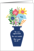 Mothers Day Wild Flowers in Vase card