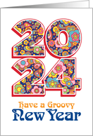 Have a Groovy New Year 2024 card