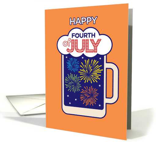 4th of July Beer Mug Fireworks card (1821372)