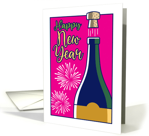 New Years Champagne Cork Pop Fireworks card (1822108)