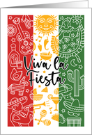 Cinco de Mayo Celebration Mexico Flag and Icons card