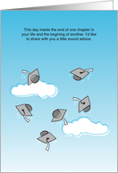 Graduation Caps in the Air Humorous Graduation card