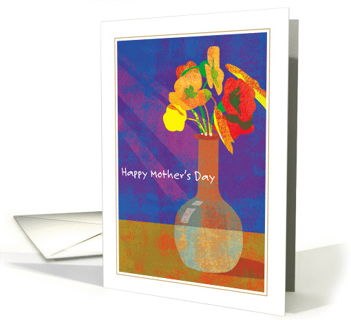 Flowers in Vase Happy Mother's Day card (946348)