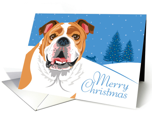 Christmas, Bulldog, From Our Pack to Yours card (951521)