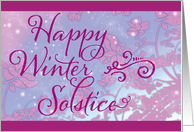 Happy Winter Solstice - Magenta card