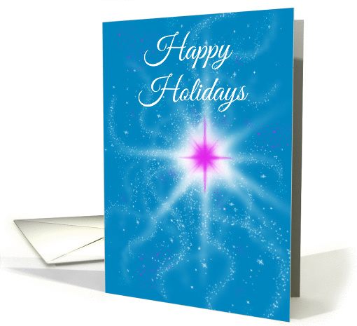 Happy Holidays Pink Star card (976585)