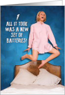 New Batteries for Her Adult Funny Birthday Card