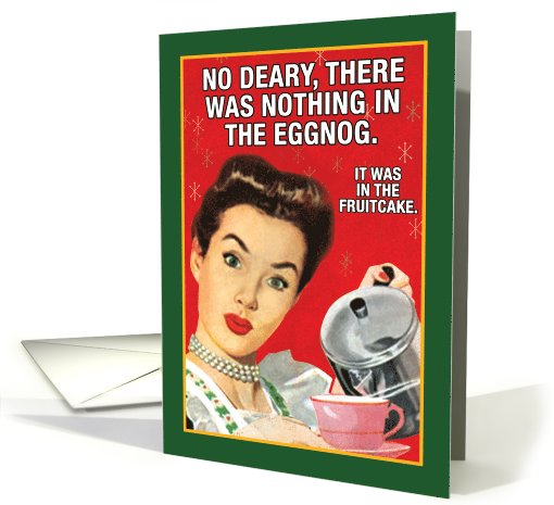 Retro Nothing in Eggnog Funny Christmas card (1090390)
