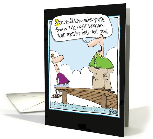 Found Right Woman Humor Fathers Day card (1090428)