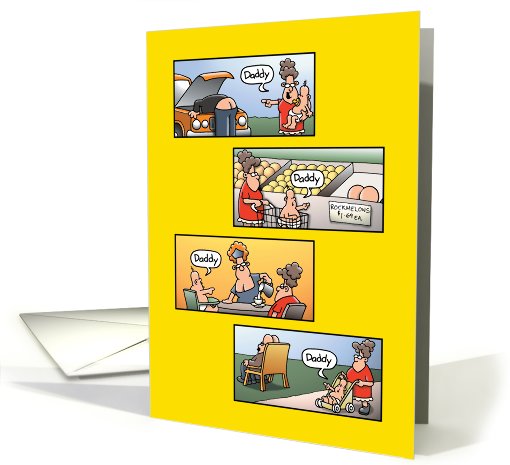 Daddy Butt Crack Funny Father's Day card (1090448)