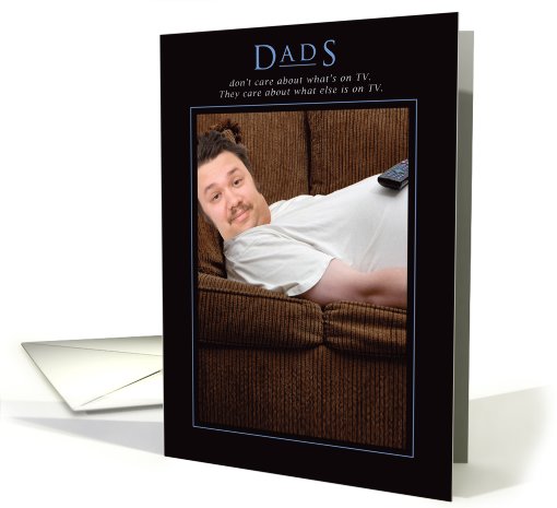 Television Couch Potato Funny Card for Father's Day card (1090534)