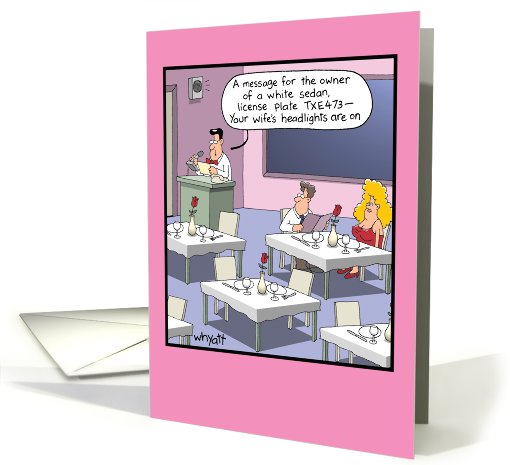 Wife's Headlights Adult Humor Valentines Day card (1090748)