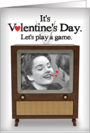 Just the Tip Adult Humor B&W TV Valentines Day Card