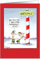 Santa’s Elf Licking Frozen North Pole Humor card