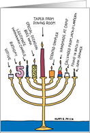 Menorah Candles Humor card