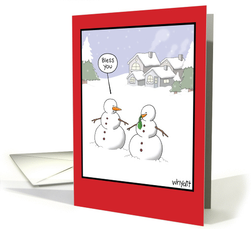Snowman Sneeze card (1456358)