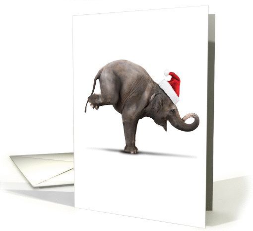 Yuletide Zoo Yoga Elephant Christmas card (1458446)