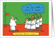 Institutionalized Mental Choir Callahan Christmas Cartoon card