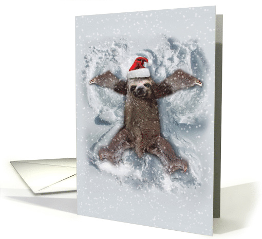 Sloth Angel: Humorous Christmas Card with The World's... (1543418)